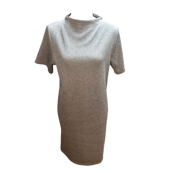 Arc'teryx Laina Mini Shift Dress Pullover Short Sleeve Mock Neck Knit Brown S - Picture 3 of 7